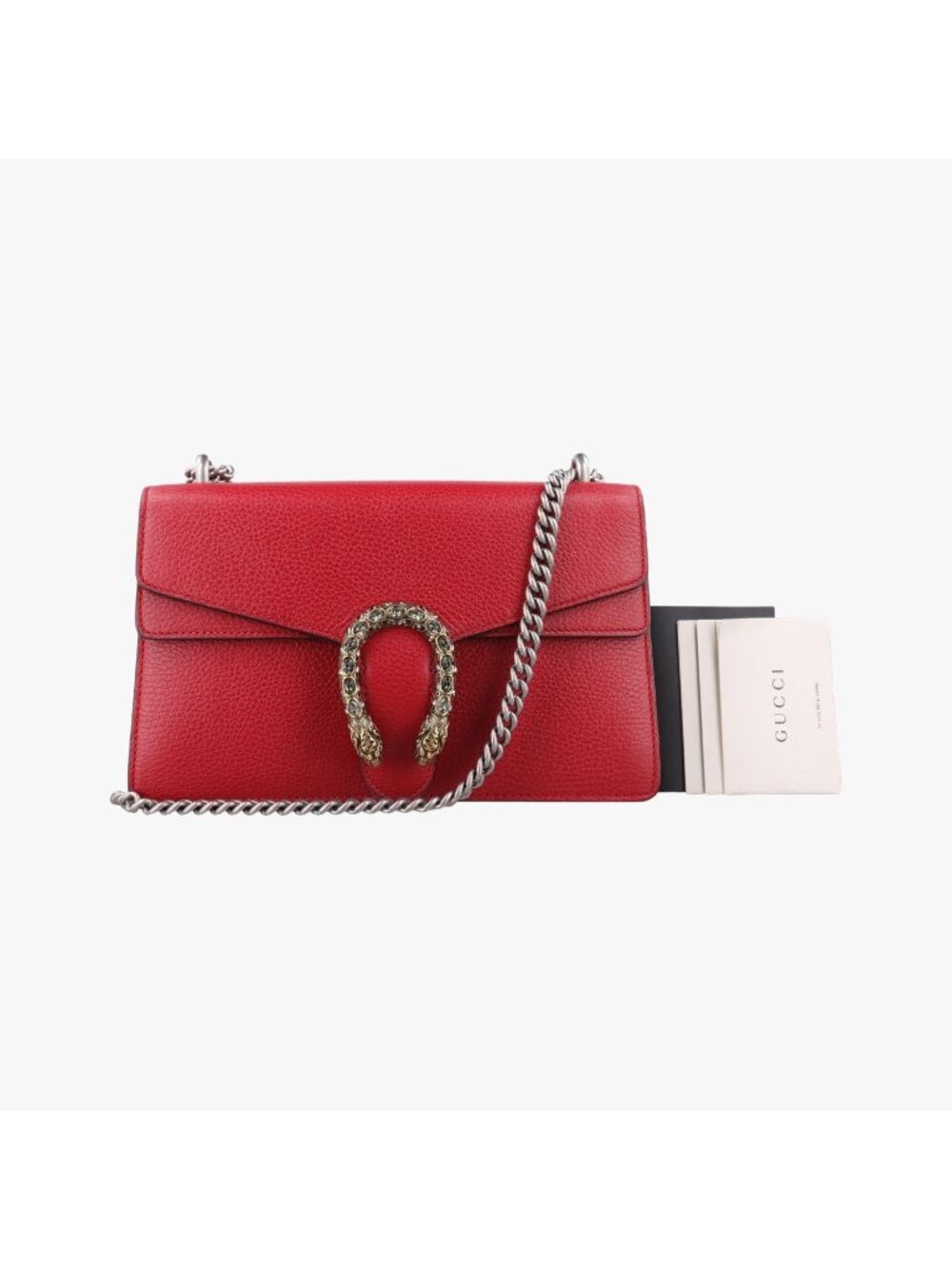 Gucci Dionysus Red Leather Shoulder Bag - Picture 1 of 16